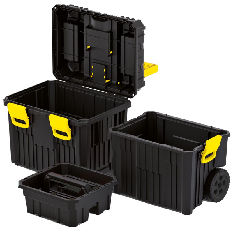 allit gereedschapskoffer McPlus Mobile, trolley, zwart/geel, 450×360×635 mm